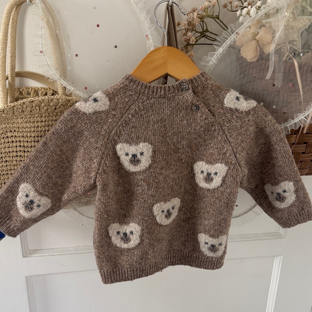 Cozy Brown Bear Knit Sweater - Picture 2 of 3